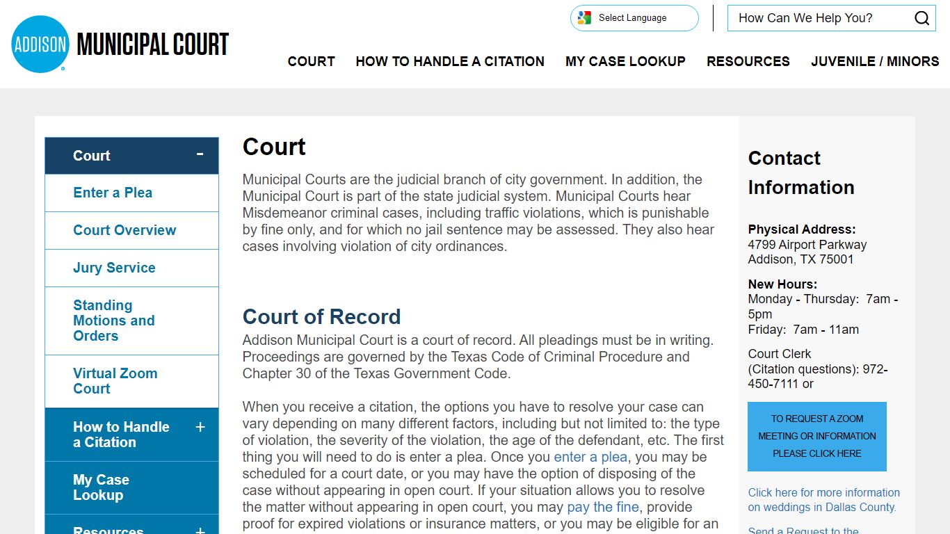 Court | Addison Texas